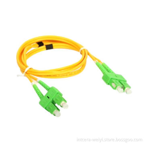 SC/APC-SC/APC SM DX Fiber-optic Patch Cord with Low-IL and High-RL, Cable Meters Optional